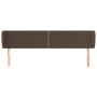 Brown synthetic leather headboard 203x23x78/88 cm by vidaXL, Headboards and footboards - Ref: Foro24-3117115, Price: 74,99 €,...