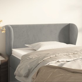 Light gray velvet headboard 93x23x78/88 cm by vidaXL, Headboards and footboards - Ref: Foro24-3117040, Price: 52,99 €, Discou...