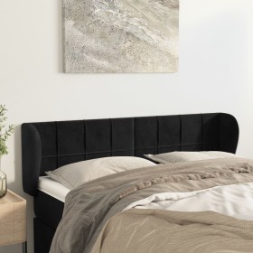 Cabecero de terciopelo negro 147x23x78/88 cm de vidaXL, Cabeceros y pies de cama - Ref: Foro24-3117194, Precio: 70,47 €, Desc...