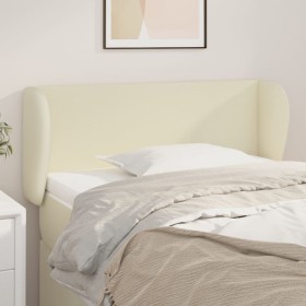 Cream synthetic leather headboard 103x23x78/88 cm by vidaXL, Headboards and footboards - Ref: Foro24-3116950, Price: 49,99 €,...