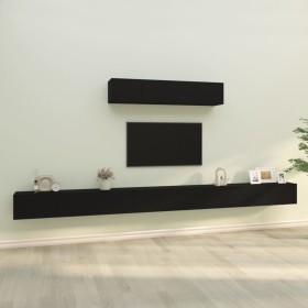 6-piece black plywood TV furniture set by vidaXL, TV Furniture - Ref: Foro24-3114607, Price: 321,99 €, Discount: %