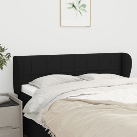 Cabecero de tela negro 147x23x78/88 cm de vidaXL, Cabeceros y pies de cama - Ref: Foro24-3117144, Precio: 68,05 €, Descuento: %