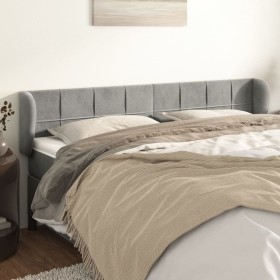 Cabecero de terciopelo gris claro 183x23x78/88 cm de vidaXL, Cabeceros y pies de cama - Ref: Foro24-3117204, Precio: 71,51 €,...