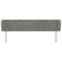 Cabecero de terciopelo gris claro 183x23x78/88 cm de vidaXL, Cabeceros y pies de cama - Ref: Foro24-3117204, Precio: 71,44 €,...