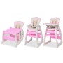 3-in-1 convertible high chair with pink table by vidaXL, Chairs and high chairs for children - Ref: Foro24-10143, Price: 147,...