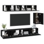 Set de muebles para TV 6 piezas madera contrachapada negro de vidaXL, Muebles TV - Ref: Foro24-3114615, Precio: 224,66 €, Des...