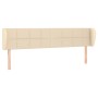 Cabecero de tela color crema 203x23x78/88 cm de vidaXL, Cabeceros y pies de cama - Ref: Foro24-3117171, Precio: 80,05 €, Desc...