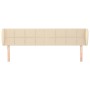 Cabecero de tela color crema 203x23x78/88 cm de vidaXL, Cabeceros y pies de cama - Ref: Foro24-3117171, Precio: 80,05 €, Desc...