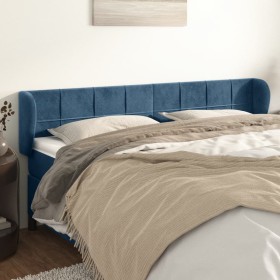 Cabecero de terciopelo azul oscuro 203x23x78/88 cm de vidaXL, Cabeceros y pies de cama - Ref: Foro24-3117214, Precio: 74,99 €...