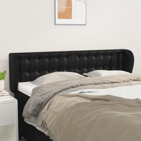 Cabecero de cuero sintético negro 147x23x78/88 cm de vidaXL, Cabeceros y pies de cama - Ref: Foro24-3117234, Precio: 69,99 €,...