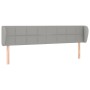 Cabecero de tela gris claro 203x23x78/88 cm de vidaXL, Cabeceros y pies de cama - Ref: Foro24-3117166, Precio: 75,24 €, Descu...