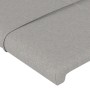 Cabecero de tela gris claro 203x23x78/88 cm de vidaXL, Cabeceros y pies de cama - Ref: Foro24-3117166, Precio: 75,24 €, Descu...