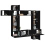 Set de muebles de TV 9 piezas madera contrachapada negro de vidaXL, Muebles TV - Ref: Foro24-3114655, Precio: 406,99 €, Descu...