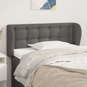 Cabecero de cuero sintético gris 93x23x78/88 cm de vidaXL, Cabeceros y pies de cama - Ref: Foro24-3117226, Precio: 54,99 €, D...