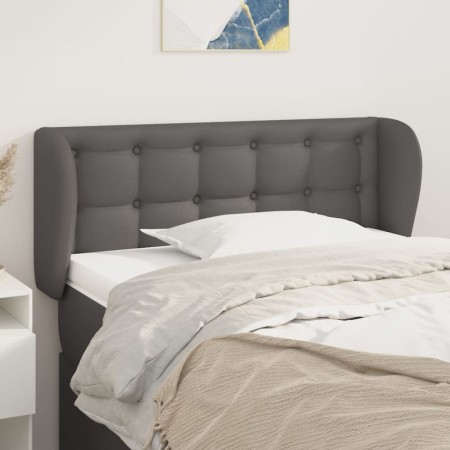 Cabecero de cuero sintético gris 93x23x78/88 cm de vidaXL, Cabeceros y pies de cama - Ref: Foro24-3117226, Precio: 54,87 €, D...