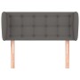 Cabecero de cuero sintético gris 93x23x78/88 cm de vidaXL, Cabeceros y pies de cama - Ref: Foro24-3117226, Precio: 54,87 €, D...