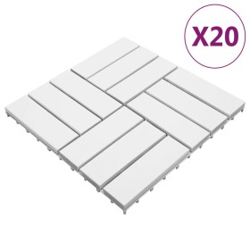 Acacia wood porch tiles 20 pcs white 30x30 cm by vidaXL, Floors and carpets - Ref: Foro24-3114664, Price: 96,99 €, Discount: %