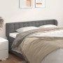 Cabecero de cuero sintético gris 183x23x78/88 cm de vidaXL, Cabeceros y pies de cama - Ref: Foro24-3117250, Precio: 75,98 €, ...