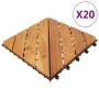 Acacia wood porch tiles 20 pcs brown 30x30 cm by vidaXL, Floors and carpets - Ref: Foro24-3114666, Price: 87,31 €, Discount: %