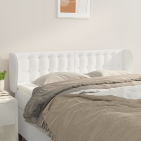 Cabecero de cuero sintético blanco 147x23x78/88 cm de vidaXL, Cabeceros y pies de cama - Ref: Foro24-3117235, Precio: 75,99 €...