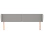 Cabecero de tela gris claro 203x23x78/88 cm de vidaXL, Cabeceros y pies de cama - Ref: Foro24-3117026, Precio: 67,23 €, Descu...