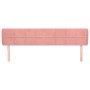 Cabecero de terciopelo rosa 203x23x78/88 cm de vidaXL, Cabeceros y pies de cama - Ref: Foro24-3117215, Precio: 76,54 €, Descu...