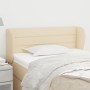 Cream fabric headboard 103x23x78/88 cm by vidaXL, Headboards and footboards - Ref: Foro24-3117279, Price: 53,94 €, Discount: %