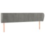 Cabecero de terciopelo gris claro 203x23x78/88 cm de vidaXL, Cabeceros y pies de cama - Ref: Foro24-3117210, Precio: 75,66 €,...