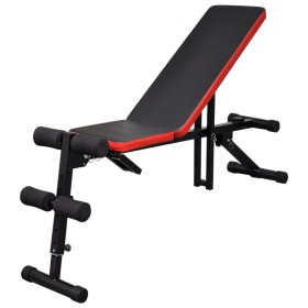 Banco de abdominales ajustable multi-posición de vidaXL, Bancos de ejercicio - Ref: Foro24-90641, Precio: 148,91 €, Descuento: %