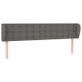 Cabecero de cuero sintético gris 203x23x78/88 cm de vidaXL, Cabeceros y pies de cama - Ref: Foro24-3117256, Precio: 78,12 €, ...