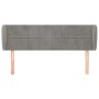 Cabecero de terciopelo gris claro 147x23x78/88 cm de vidaXL, Cabeceros y pies de cama - Ref: Foro24-3117192, Precio: 67,38 €,...