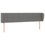 Dark gray fabric headboard 203x23x78/88 cm by vidaXL, Headboards and footboards - Ref: Foro24-3117167, Price: 79,79 €, Discou...