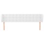 Cabecero de cuero sintético blanco 163x23x78/88 cm de vidaXL, Cabeceros y pies de cama - Ref: Foro24-3117241, Precio: 82,70 €...