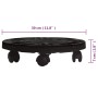 Soporte con ruedas para plantas 5 uds negro diámetro 30cm 170kg de vidaXL, Soportes para macetas - Ref: Foro24-3143917, Preci...