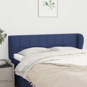 Cabecero de tela azul 147x23x78/88 cm de vidaXL, Cabeceros y pies de cama - Ref: Foro24-3117148, Precio: 66,99 €, Descuento: %