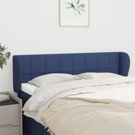 Cabecero de tela azul 147x23x78/88 cm de vidaXL, Cabeceros y pies de cama - Ref: Foro24-3117148, Precio: 71,77 €, Descuento: %