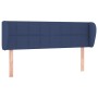 Cabecero de tela azul 147x23x78/88 cm de vidaXL, Cabeceros y pies de cama - Ref: Foro24-3117148, Precio: 71,77 €, Descuento: %