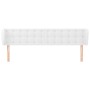 Cabecero de cuero sintético blanco 183x23x78/88 cm de vidaXL, Cabeceros y pies de cama - Ref: Foro24-3117247, Precio: 82,01 €...