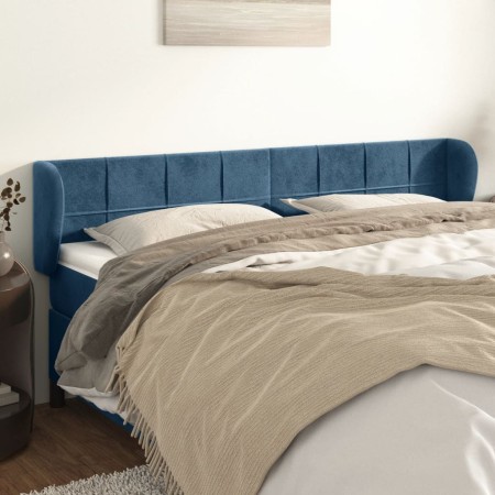 Cabecero de terciopelo azul oscuro 183x23x78/88 cm de vidaXL, Cabeceros y pies de cama - Ref: Foro24-3117208, Precio: 70,56 €...