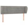 Light gray velvet headboard 147x23x78/88 cm by vidaXL, Headboards and footboards - Ref: Foro24-3117332, Price: 68,05 €, Disco...