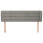 Light gray velvet headboard 147x23x78/88 cm by vidaXL, Headboards and footboards - Ref: Foro24-3117332, Price: 68,05 €, Disco...