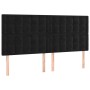 Headboards 4 units of black velvet 100x5x78/88 cm by vidaXL, Headboards and footboards - Ref: Foro24-3116834, Price: 134,09 €...