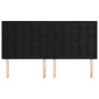 Headboards 4 units of black velvet 100x5x78/88 cm by vidaXL, Headboards and footboards - Ref: Foro24-3116834, Price: 134,09 €...