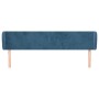 Dark blue velvet headboard 203x23x78/88 cm by vidaXL, Headboards and footboards - Ref: Foro24-3116934, Price: 74,40 €, Discou...