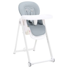 Hellgrauer Babyhochstuhl aus Aluminium von vidaXL, Stühle und Hochstühle für Kinder - Ref: Foro24-10401, Preis: 92,99 €, Raba...