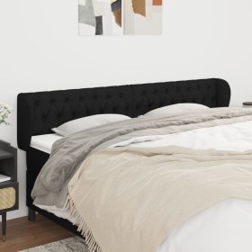 Black fabric headboard 183x23x78/88 cm by vidaXL, Headboards and footboards - Ref: Foro24-3117496, Price: 91,99 €, Discount: %