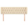 Cream fabric headboard 163x23x78/88 cm by vidaXL, Headboards and footboards - Ref: Foro24-3117491, Price: 92,43 €, Discount: %