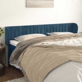 Dark blue velvet headboard 203x23x78/88 cm by vidaXL, Headboards and footboards - Ref: Foro24-3117452, Price: 75,27 €, Discou...