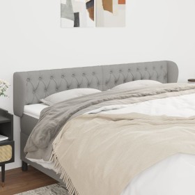 Light gray fabric headboard 203x23x78/88 cm by vidaXL, Headboards and footboards - Ref: Foro24-3117502, Price: 89,99 €, Disco...