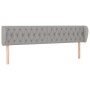 Cabecero de tela gris claro 203x23x78/88 cm de vidaXL, Cabeceros y pies de cama - Ref: Foro24-3117502, Precio: 80,21 €, Descu...